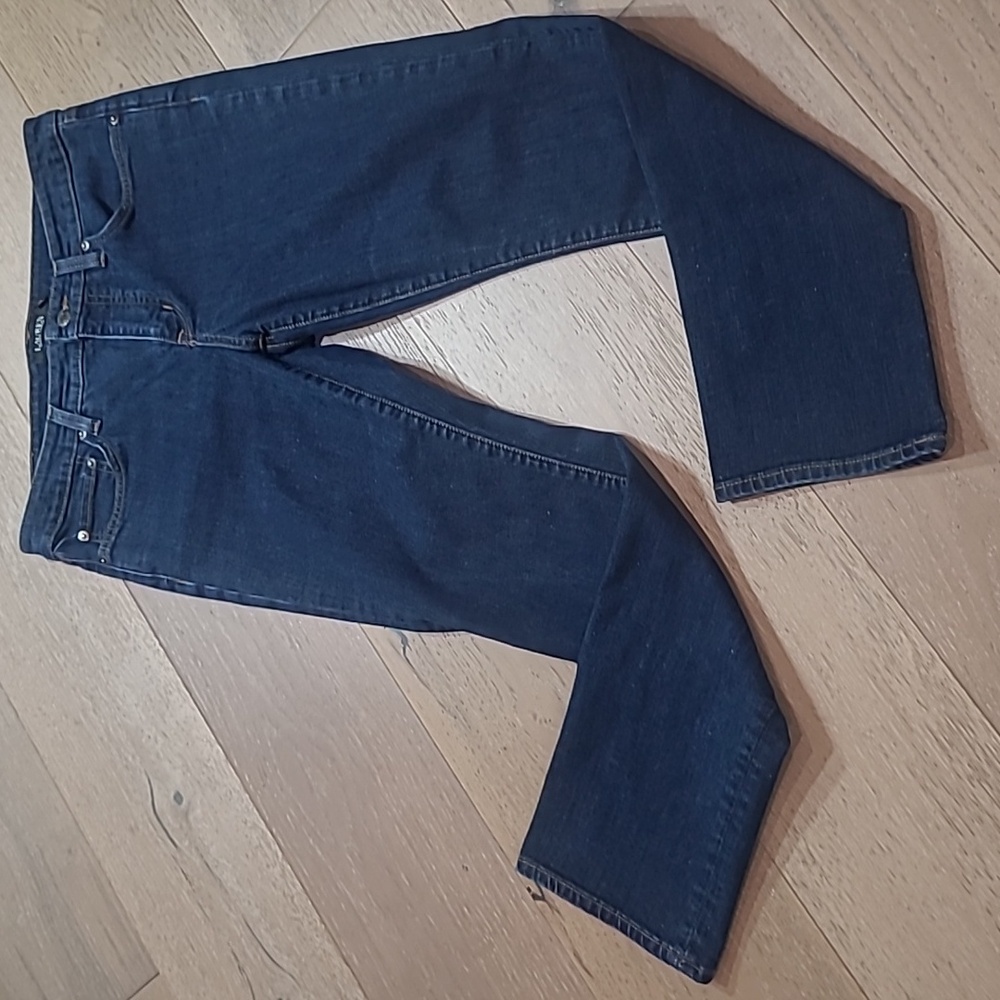 Lauren Ralph Lauren Black Label Jeans Women's sz 10 Mid Rise Straight Leg Denim